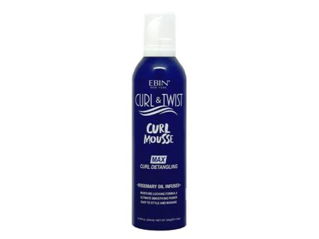 Ebin - Curl & Twist Curl Mousse Max Curl Detangling Rosemary Oil Infused - 354ml Online Sale