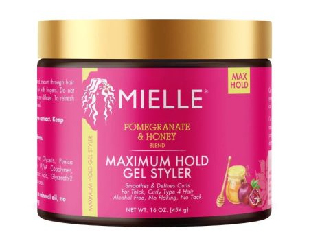 Mielle Pomegranate & Honey Maximum Hold Gel Styler 16 oz Fashion