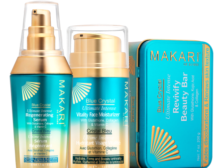 MAKARI - Blue Crystal Soap Serum Moisturiser Trio (3-pc Set) Discount