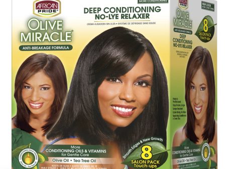 African Pride Olive Miracle No-Lye Relaxer (Regular, 8 Touch-Ups) Supply