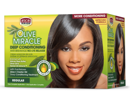 African Pride Olive Miracle No-Lye Relaxer Regular For Cheap