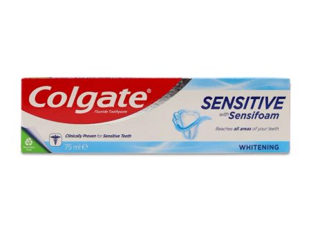 Colgate Sensitive with Sensifoam Whitening Toothpaste 75ml Hot on Sale